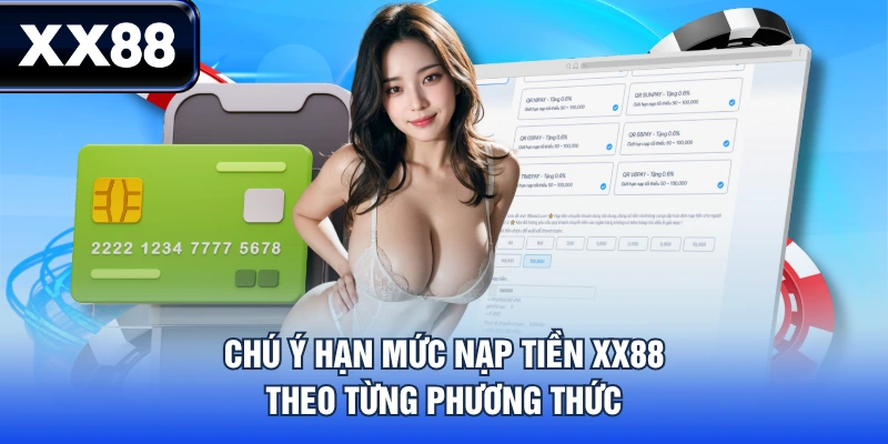 Chú ý hạn mức nạp tiền XX88 theo từng phương thức